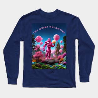 Pink Sasquatch Long Sleeve T-Shirt